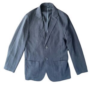 Rohan Linen Blazer Men’s Size 40 Navy Maroc Jacket 2 Button Unstructured